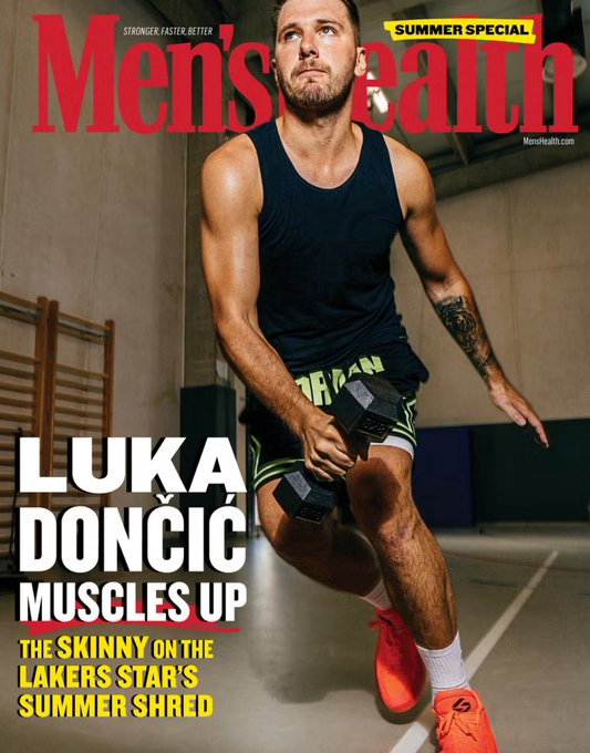 东契奇登上《男士健康》杂志封面，直言“停下来一切努力会付诸东流”