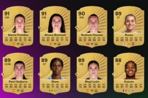 足球赛程-EAFC26女足球员评级top10：巴萨包揽前三，枪手里昂各两人